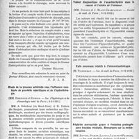 0847 - Page 846 - Partie scientifique. L’actualité scientifique. Les Sociétés Savantes. Paris. Sur le traitement du cancer de la langue, (Société de Chirurgie ; 14-12-1932) / Syncope anesthésique. Injection intracardiaque / Étude de la pression artérielle sous l’influence combinée de procédés calorifiques et de l’hydrothérapie, (Soc. d'hydrologie et de climatologie méd. de Paris ; 6-2-1933) / Valeur diagnostique de l’anachlorhydrie dans le cancer et l’ulcère de l’estomac, (Société de méd. de Paris ; 9-12-1932) / Faits nouveaux relatifs à l’hémocrinothérapie, (Soc. de méd. de Paris ; 9-12-1932) / Néphrite mercurielle grave à évolution prolongée avec troubles résiduels. Remarques sur la rechloruration, (Soc. méd. des Hôp. de Paris ; 2-12-1932)