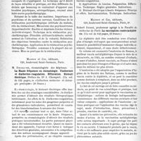 0853 - Page 852 - Partie scientifique. L’actualité scientifique. Les Livres. Rééducation psychothérapique. Contrôle de l’équilibre mental et nerveux, par Dr Pierre Prost, J. Doin et Cie, éditeurs, Paris / La Haute fréquence en stomatologie. Diathermie et diathermo-coagulation. Effluvation. Bistouri électrique, par M. Dechaume, Masson et Cie, éditeurs, Paris / La vaccination contre la diphtérie, par Robert Debré, Masson et Cie, éditeurs, Paris, 6e