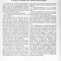0854 - Page 853 - Partie scientifique. L’actualité scientifique. Thérapeutique. A propos du traitement des uréthrites blennorragiques