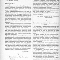 0859 - Page 858 - Partie professionnelle, Hygiène, Assistance, Mutualité, Intérêts corporatifs, Variétés. Travaux originaux. Chronique. Hôspitalisation des blessés du travail. Comment échapper au « tout compris » ?