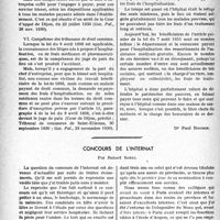 0863 - Page 862 - Partie professionnelle, Hygiène, Assistance, Mutualité, Intérêts corporatifs, Variétés. Travaux originaux. Chronique. Hôspitalisation des blessés du travail. Comment échapper au « tout compris » ? / Concours de l'internat, par Robert Sorel
