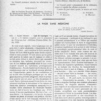 0867 - Page 866 - Partie professionnelle, Hygiène, Assistance, Mutualité, Intérêts corporatifs, Variétés. Travaux originaux. Mutualité familiale. Réunion du Conseil d’Administration, 27 décembre 1932 / La page sans médecine