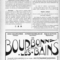 0897 - Page 896-X - Dernières nouvelles. L’Établissement des Escales / Établissement thermal d’Enghien-les-Bains / Nécrologie [Mlle Jeanne-Andrée Taupin] / A travers l’officiel. Service de santé militaire / Hygiène publique