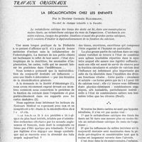 0905 - Page 904 - Partie scientifique. Travaux originaux. La décalcification chez les enfants, par le Docteur Germain Blechmann