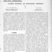 0972 - Page 971 - Partie scientifique. Travaux originaux. L’hygiène individuelle des rhumatisants chroniques, par R. J. Weissenbach et F. Françon. Climat