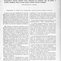 0978 - Page 977 - Partie scientifique. Travaux originaux. Les hypoglycémies spontanées en pratique médicale, par le Docteur G. Fischer. L’équilibre du sucre dans l’organisme ; point n’en faut ni trop, ni trop peu