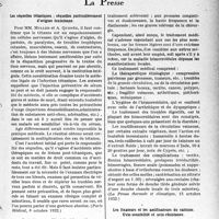 0984 - Page 983 - Partie scientifique. L'actualité scientifique. La Presse. Les séquelles tétaniques ; séquelles particulièrement d’origine toxinienne [(Paris Médical, 8 octobre 1932)] / Le traitement médical des hémorroïdes [(La Presse thermale et climatique, 15 octobre 1932)] / Les fixateurs et les antifixateurs du calcium. Uvio-sensibilité et uvio-résistance [(Paris Médical, 29 octobre 1932)]