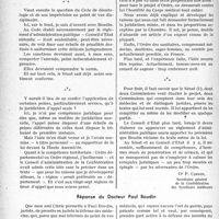 0997 - Page 996 - Partie professionnelle, Hygiène, Assistance, Mutualité, Intérêts corporatifs, Variétés. Travaux originaux. L’ordre des médecins. Réponse du Docteur Cibrie au Docteur Paul Boudin / Réponse du Docteur Paul Boudin