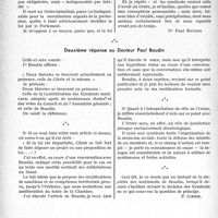 0999 - Page 998 - Partie professionnelle, Hygiène, Assistance, Mutualité, Intérêts corporatifs, Variétés. Travaux originaux. L’ordre des médecins. Réponse du Docteur Paul Boudin / Deuxième réponse au Docteur Paul Boudin