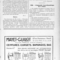1010 - Page XXXV-1009 - Correspondance. Application du tarif des accidents du travail. Contention d’une fracture des maxillaires / L’indemnité horo-kilométrique de 5 francs