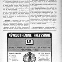 1022 - Page VII-1021 - Dernières nouvelles. Le livre d’or du corps médical français / Nécrologie. [Professeur V. Hutinel] / Le demi-millénaire de l’Université de Poitiers