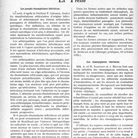 1051 - Page 1050 - Partie scientifique. L’actualité scientifique. La Presse. Les pseudo-rhumatismes infectieux [(Journal. de Médecine et de Chirurgie pratiques, 10 octobre 1932)] / Les champignons vénéneux [(Strasbourg Médical, 15 octobre 1932)] / La diététique dans les maladies infectieuses infantiles [(Le Journal Médical français, octobre 1932)]