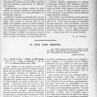 1064 - Page 1063 - Partie professionnelle, Hygiène, Assistance, Mutualité, Intérêts corporatifs, Variétés. Travaux originaux. Actualité. Le Salon des Humoristes [Dr M. Vimont] / La page sans médecine