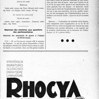 1076 - Page LVII-1075 - A travers l’officiel. Légion d’honneur / Réponses des ministres aux questions des parlementaires. Admission des pensionnés de guerre à l’hôpital de Châtel-Guyon