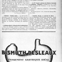 1090 - Page VII-1089 - Dernière nouvelles. Nécrologie. [Madame Duchesne] / Docteurs « honoris causa » / Le Docteur Hervé, victime du devoir professionnel / Le VIe Congrès national des Stations thermales et climatique françaises / Académie Royale de médecine de Rome