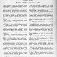 1110 - Page 1109 - Partie scientifique. Travaux originaux. Pratique neurologique. Introduction à la vie de médecin de campagne, par le Docteur Camescasse. Première dentition ; accidents et dates