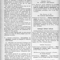 1127 - Page 1126 - Partie scientifique. L’actualité scientifique. Les thèses. Le chlorhydrate de choline et ses applications en thérapeutique, par Docteur G. Jalef, Imprimerie Vieillemard / Les livres qui viennent de paraître…