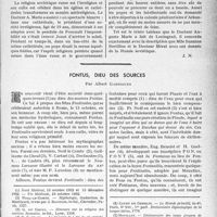 1138 - Page 1137 - Partie professionnelle, Hygiène, Assistance, Mutualité, Intérêts corporatifs, Variétés. Travaux originaux. Chronique. Conférences de M. Victor Boret, ancien ministre, et du docteur Auguste Marie sur ce qu’ils ont observé au pays des Soviets. Bon pour un pansement [Dr Paul Boudin] / Fontus, dieu des sources, par Albert Garrigues