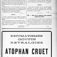 1154 - Page LXVII-1153 - Correspondance. Fiscalité. Les traitements et indemnités fixes doivent être portés à la cédule des traitements et salaires / Déduction des cotisations pour retraite / Base de la patente d’un médecin séparé de biens