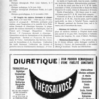 1167 - Page 1166-VIII - Dernières nouvelles. Umfia (Union médicale latine) / Faculté de médecine de Marseille / VIe Congrès des stations thermales et climatiques / Hôpital Tenon / Hôpitaux de Bordeaux / Distinction honorifique