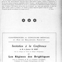 1176 - Page 1175 - Propos du jour. La lèpre à Paris. — La Psychologie du lépreux [J. Noir] / Conférences du concours médical. Invitation à la Conférence de M. le Docteur M. Dérot sur les régimes des Brightiques, le jeudi 4 mai 1933, à 20 heures 45