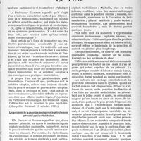 1194 - Page 1193 - Partie scientifique. L’actualité scientifique. La Presse. Syndrome parkinsonien et traumatisme céphalique [(Montpellier Médical, 15 octobre 1932)] / Les accidents de la ponction lombaire et leur traitement préventif par l’acétylcholine [(Revue Médicale de l’Est, 1er novembre 1932)]