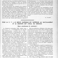1208 - Page 1207 - Partie professionnelle, Hygiène, Assistance, Mutualité, Intérêts corporatifs, Variétés. Travaux originaux. Mutualité familiale. Il y a avantage à y entrer jeune [A. Gassot] / Pour la C. T. I, le brevet supérieur est supérieur au baccalauréat et le dentiste est l’égal du médecin. Nous proclamons le contraire !