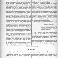 1209 - Page 1208 - Partie professionnelle, Hygiène, Assistance, Mutualité, Intérêts corporatifs, Variétés. Travaux originaux. Mutualité familiale. Pour la C. T. I, le brevet supérieur est supérieur au baccalauréat et le dentiste est l’égal du médecin. Nous proclamons le contraire ! / Actualité. L’exposition des Chefs d’œuvres des Musées de provinces à Carnavalet [Docteur M. Vimont]