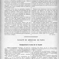 1215 - Page 1214 - Partie professionnelle, Hygiène, Assistance, Mutualité, Intérêts corporatifs, Variétés. Comptes rendus, documents, pièces officielles…. Débats parlementaires. Interpellation à la Chambre sur les fraudes du concours de l’internat. Parties essentielles des principaux discours, 17 février 1933. — J. 0 du 18 février, (Suite) / Faculté de médecine de Paris. Enseignement et actes de la Faculté