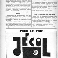 1225 - Page 1224-LXII - Correspondance. Questions médico-militaires. Changement d’affectation / Légion d’honneur avec traitement / Libération des obligations militaires / Maintien dans les cadres