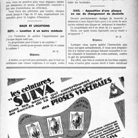 1226 - Page LXIII-1225 - Correspondance. Questions médico-militaires. Maintien dans les cadres / Baux et Location. Location à un autre médecin / Apposition d’une plaque en cas de changement de domicile