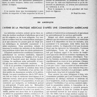 1268 - Page 1263 - Partie professionnelle, Hygiène, Assistance, Mutualité, Intérêts corporatifs, Variétés. Travaux originaux. Exercice de la pro pharmacie. Quels sont les droits des épiciers dans une commune dépourvue d’officine ? [Dr Paul Boudin] / En Amérique. L'avenir de la pratique médicale d’après une commission américaine