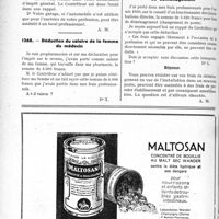1287 - Page 1282-LII - Correspondance. Fiscalité. Déductions diverses / Déduction du salaire de la femme du médecin / Déduction des frais de déménagement