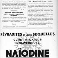 1288 - Page LIII-1283 - Correspondance. Fiscalité. Amortissement du prix d’achat d’une automobile / Questions médico-militaires. Demande d’augmentation de pension / Établissement du droit à pension
