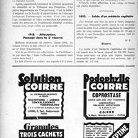 1289 - Page 1284-LIV - Correspondance. Questions médico-militaires. Établissement du droit à pension / Affectation, Passage dans la 2e réserve / Solde d’un médecin capitaine