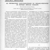 1311 - Page 1304 - Partie scientifique. Travaux originaux. Les perturbations vago-sympathiques ou organo-végétatives en pratique médicale courante, par le Docteur Gilbert-Robin