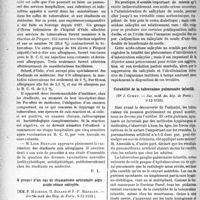 1337 - Page 1318 - Partie scientifique. L’actualité scientifique. Les Sociétés Savantes. Paris. La vaccination antituberculeuse par le B. C. G. chez les étudiants en médecine, (Académie de médecine ; 7-3-1933) / A propos d’un cas de rhumatisme articulaire aigu : acido-cétose salicylée, (Soc de méd. des Hôp.. de Paris ; 9-12-1932) / Curabilité de la tuberculose pulmonaire infantile, (Soc. méd. des hôp. de Paris ; 9-12-1932)