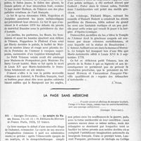 1372 - Page 1335 - Partie professionnelle, Hygiène, Assistance, Mutualité, Intérêts corporatifs, Variétés. Travaux originaux. Variétés. Versailles — Les Trianons [J. Noir] / La page sans médecine