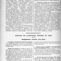 1377 - Page 1338 - Partie professionnelle, Hygiène, Assistance, Mutualité, Intérêts corporatifs, Variétés. Faculté de médecine de Paris. Enseignement et actes de la Faculté / Hôpitaux de l’assistance publique de Paris. Enseignement, concours, avis divers