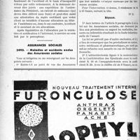 1385 - Page 1344-LIV - Correspondance. Accidents du travail. Allocations aux victimes d’accidents du travail agricoles anciens / Assurances sociales. Maladies et accidents exclus des Assurances sociales