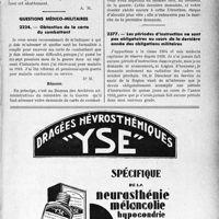 1390 - Page LIX-1349 - Correspondance. Fiscalité. Justifications demandées par le Contrôleur / Questions médico-militaires. Obtention de la carte du combattant / Les périodes d’instruction ne sont pas obligatoires au cours de la dernière année des obligations militaires