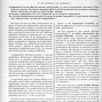 1419 - Page 1378 - Partie scientifique. Travaux originaux. L’appendicite et ses masques. Ne pas reconnaître l’appendicite sous ses différents masques peut devenir grave en clientèle, par le Docteur G. Fischer. Les faits d’observation. La cellulite abdominale / Les éléments du diagnostic