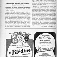 1461 - Page 1418-XIV - A travers l’officiel. Affaires étrangères / Réponses des ministres aux questions des parlementaires. Coordination des régimes de retraites des personnels départementaux et communaux avec les Assurances sociales