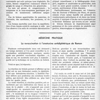 1471 - Page 1428 - Partie scientifique. Travaux originaux. La mort au cours des vomissements acétonemiques de l'enfance, par le Docteur R. Turquety. Signes de gravité de la crise / Médecine pratique. La revaccination à l'anatoxine antidiphtérique de Ramon [G. Duchesne]