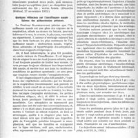 1485 - Page 1442 - Partie scientifique. L’actualité scientifique. La Presse. De l’extraction extra capsulaire de la cataracte à l’extraction intra capsulaire [(Bruxelles Médical, 27 novembre 1932)] / Quelques réflexions sur l’insuffisance nasale ; faisons des adénectomies précoces [(Revue médicale de l’Est, 15 novembre 1932)] / Peut-on traiter les néphrétiques chroniques azotémiques par l’insuline ? [(L’Hôpital, avril H. S, 1933)]