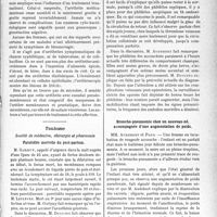 1488 - Page 1445 - Partie scientifique. L’actualité scientifique. Les Sociétés Savantes. Toulouse. Société de médecine, chirurgie et pharmacie. Parotidite mortelle du poste-partum / Les phlébites poste-opératoires sans modifications de la température et du pouls / Broncho-pneumonie chez un nouveau-né, accompagnée d’une augmentation de poids