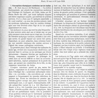 1489 - Page 1446 - Partie scientifique. L’actualité scientifique. Les Congrès. XIIe Réunion neurologique internationale annuelle, Paris, 31 mai et 1erjuin 1932. Conceptions étiologiques modernes sur les épilepsies. — M. Jean Abadie