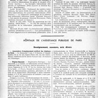 1511 - Page 1468 - Partie professionnelle, Hygiène, Assistance, Mutualité, Intérêts corporatifs, Variétés. Faculté de médecine de Strasbourg. Enseignement / Hôpitaux de l'assistance publique de Paris. Enseignement, concours, avis divers