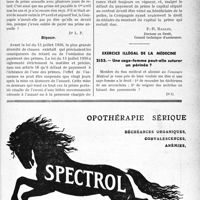 1516 - Page LXV-1473 - Correspondance. Paiement des primes de l'assurance-vie / Exercice illégal de la médecine. Une sage-femme peut-elle suturer un périnée ?