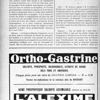 1533 - Page 1490-X - A travers l’officiel. Réponses des ministres aux questions des parlementaires. Choix du médecin en matière d’examen de candidats à l’assurance-vie / Déduction du revenu brut des primes d’assurance sur la vie